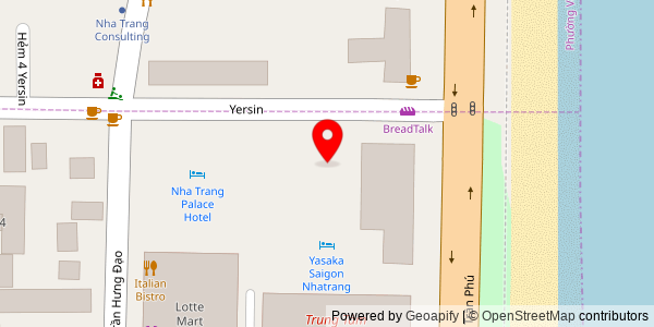 Map location for Phố Ăn Uống Nha Trang